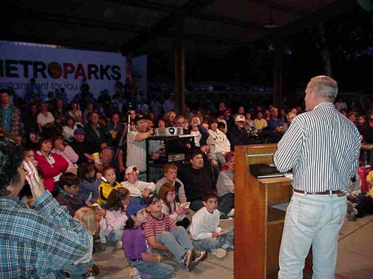 Jack Talking to Visitors