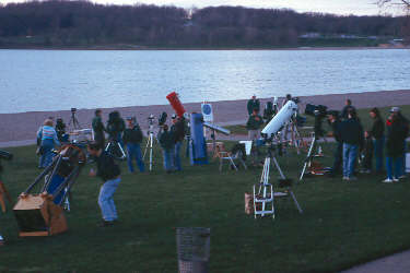 Telescopes Along Kent Lake