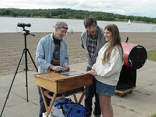 Jim with Visitors